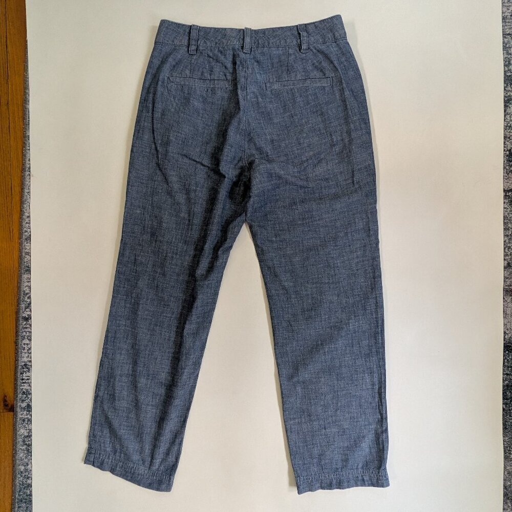 Gap Girlfriend Khaki's High Rise Size 4 Chambray Blue - Picture 2 of 9